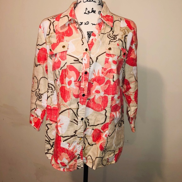 JM collection tops floral size 12P - Picture 1 of 7